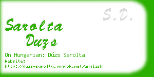 sarolta duzs business card